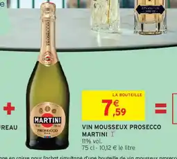 Intermarché Martini Vin mousseux prosecco offre