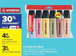 Carrefour Market STABILO surligneurs Boss offre