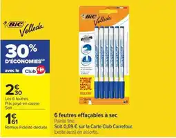 Carrefour Market BIC Velleda feutres offre