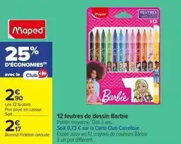 Carrefour Market Maped Feutres Barbie offre