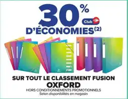 Carrefour Market OXFORD Classement Fusion offre