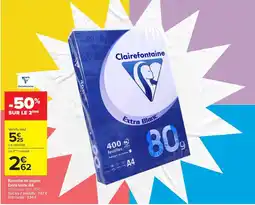 Carrefour Market Clairefontaine Ramette de papier Extra blanc A4 offre