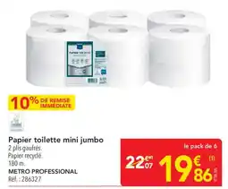 METRO METRO PROFESSIONAL Papier toilette mini jumbo offre