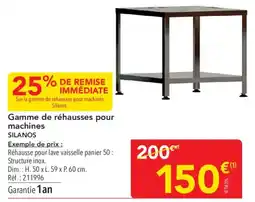 METRO SILANOS Réhausse pour machines offre