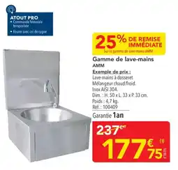 METRO AMM Lave-mains offre