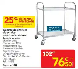 METRO METRO PROFESSIONAL Chariot de service offre