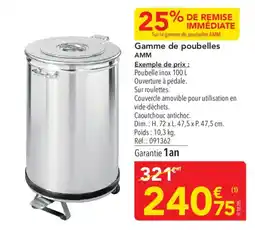 METRO AMM Poubelle offre
