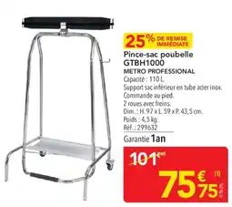 METRO METRO PROFESSIONAL Pince-sac poubelle GTBH1000 offre