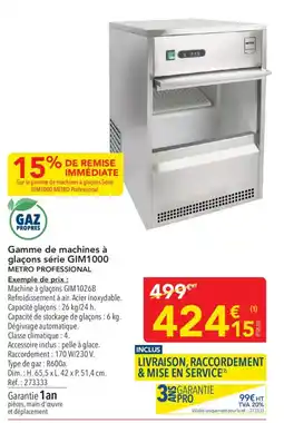 METRO METRO Machine à glaçons offre