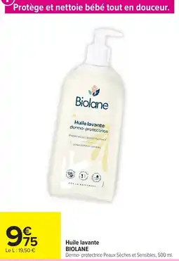Carrefour Market BIOLANE Huile lavante offre