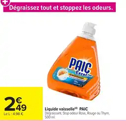Carrefour Market PAIC Liquide vaisselle offre