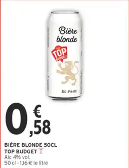 Intermarché Contact TOP BUDGET Bière blonde offre