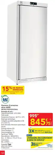 METRO METRO PROFESSIONAL armoire réfrigérée 1 porte offre