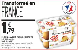 Intermarché Contact TOP BUDGET Flans saveur vanille nappés de caramel offre