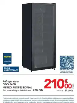 METRO METRO PROFESSIONAL Réfrigérateur GSC4240B offre
