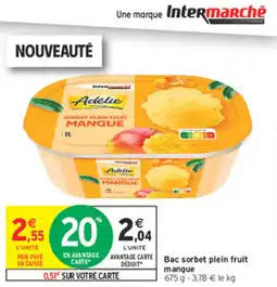 Intermarché Contact Adélie Sorbet plein fruit mangue offre