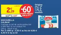 Intermarché Hyper Galbani Mozzarella offre