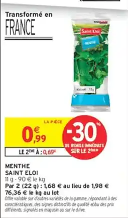 Intermarché Contact Saint Eloi Menthe offre