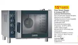 METRO ZANUSSI Four Smart Steam 6 niveaux GN 1/1 offre