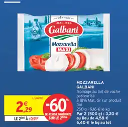 Intermarché Contact Galbani Mozzarella offre