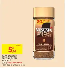 Intermarché Hyper NESCAFE CAFÉ SOLUBLE offre