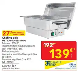 METRO METRO PROFESSIONAL Chafing dish offre