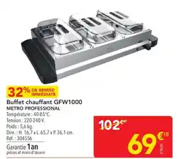 METRO METRO PROFESSIONAL Buffet chauffant GFW1000 offre