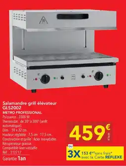 METRO METRO PROFESSIONAL Salamandre grill élévateur offre