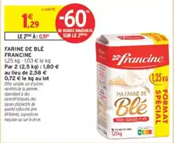 Intermarché Hyper Francine Farine de Blé offre