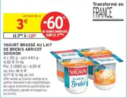 Intermarché Contact SOIGNON YAOURT BRASSÉ AU LAIT DE BREBIS offre