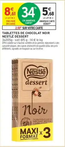 Intermarché Hyper Nestlé dessert offre