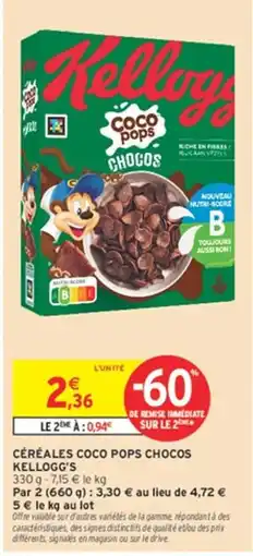 Intermarché Contact Kellogg's Coco Pops Chocos offre