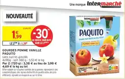 Intermarché Contact Paquito Gourdes Pomme Vanille offre