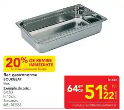 METRO Bourgeat Bac gastronorme offre