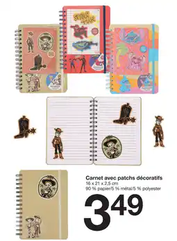 Zeeman Carnet avec patches décoratifs offre