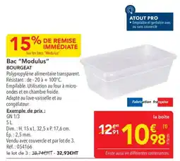 METRO Bac Modulus BOURGEAT offre