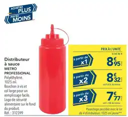 METRO METRO PROFESSIONAL Distributeur à sauce offre