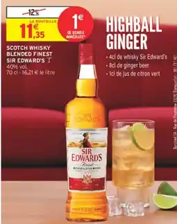 Intermarché Hyper SIR EDWARDS HIGHBALL GINGER offre