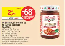 Intermarché Contact Florelli Tartinables confit de tomates séchées offre