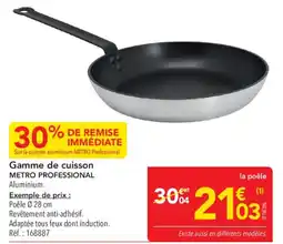 METRO METRO PROFESSIONAL cuisson aluminium offre