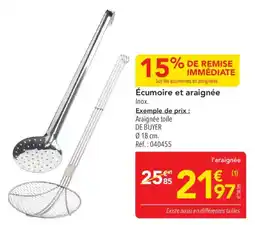 METRO DE BUYER Écumoire et araignée offre