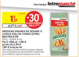 Intermarché Contact Bouton d'Or Gressins Graines de Sésame offre