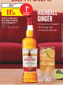Intermarché Contact SIR EDWARDS WHISKY offre