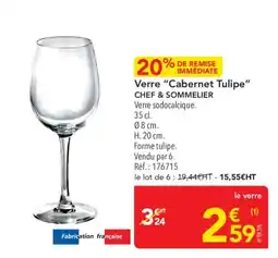 METRO CHEF & SOMMELIER Verre "Cabernet Tulipe" offre