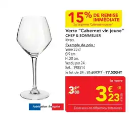 METRO CHEF & SOMMELIER Verre "Cabernet vin jeune" offre