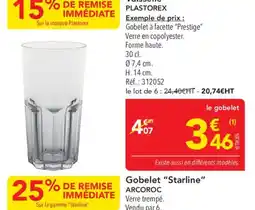 METRO Plastorex Gobelet offre