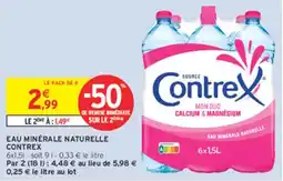 Intermarché Hyper Contrex Eau minérale naturelle offre