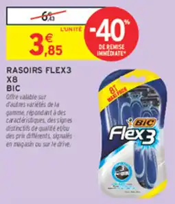Intermarché Hyper BIC RASOIRS FLEX3 offre