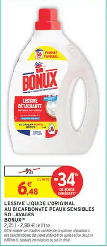 Intermarché Contact BONUX Lessive liquide l'original offre