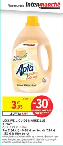 Intermarché Contact Apta Lessive Liquide offre